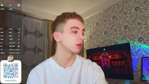 Snapshot of adampolerno chatting on 01.13.25 Hi Im Adam Glad to see u here 3 And its my first day online show from 01.13.25