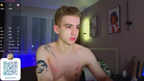 Snapshot of adampolerno chatting on 01.17.25 Hi Im Adam Glad to see u here 3 And its my first day online show from 01.17.25