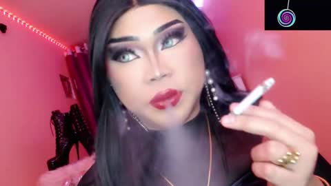 Snapshot of amiadoll chatting on 10.21.25 Queen Mireska online show from 10.21.25