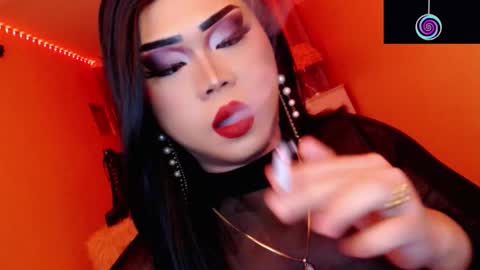 Snapshot of amiadoll chatting on 11.22.25 Queen Mireska online show from 11.22.25