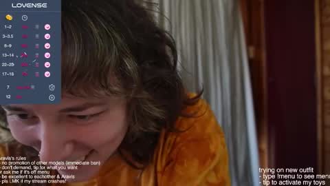 Snapshot of araviself chatting on 12.04.25 aravis online show from 12.04.25