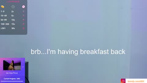 Snapshot of brenda_nova18 chatting on 02.27.25 Brenda online show from 02.27.25