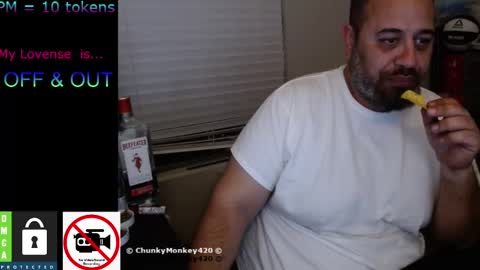 Snapshot of chunkymonkey420 chatting on 02.14.25 Spencer Smokey Bear online show from 02.14.25