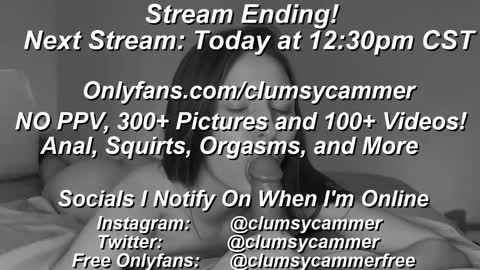 B Bri ClumsySCHEDULE online show from 02.05.25