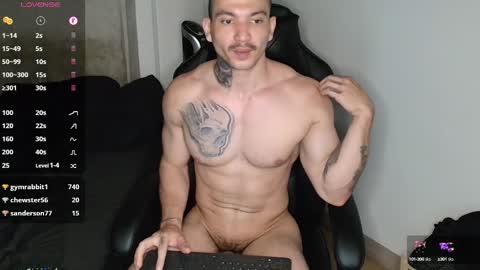 Snapshot of colombianmuscle8 chatting on 01.27.25 colombianmuscle8 online show from 01.27.25