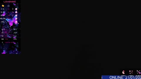 Snapshot of dani_sweet_ts chatting on 01.21.25 Dani online show from 01.21.25