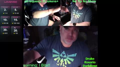 Snapshot of drake_r_darkrose chatting on 01.13.25 Drake D Vamp aka Drake DarkRose online show from 01.13.25