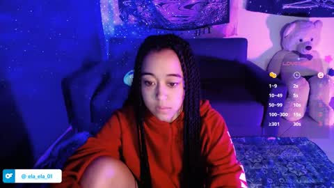 Snapshot of ela_0 chatting on 01.13.25 Ela Help me reach 100 thumbs up online show from 01.13.25