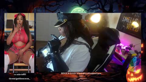 Snapshot of goddesscocoaa chatting on 10.24.25 Goddess Cocoa online show from 10.24.25