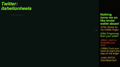 Snapshot of hell_on_heels_ chatting on 01.16.25 - show loyalty and subscribe -  online show from 01.16.25