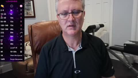 Snapshot of justavoyeurhere chatting on 10.14.25 Michael online show from 10.14.25