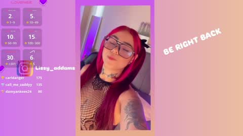 Snapshot of lissy_addams chatting on 01.18.25 Lissy online show from 01.18.25