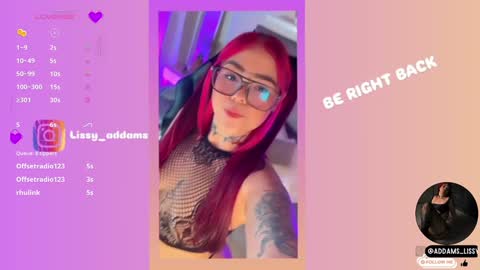 Snapshot of lissy_addams chatting on 01.27.25 Lissy online show from 01.27.25