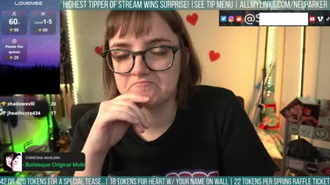 Snapshot of nelparker chatting on 02.08.25 Nel Parker online show from 02.08.25