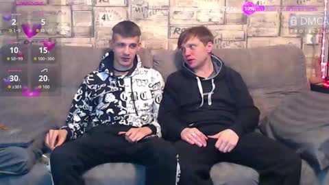Max tall dark-haired guy with tattoos and Phil blond-haired online show from 03.15.26