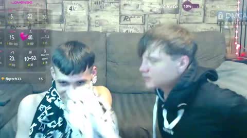 Max tall dark-haired guy with tattoos and Phil blond-haired online show from 04.17.26