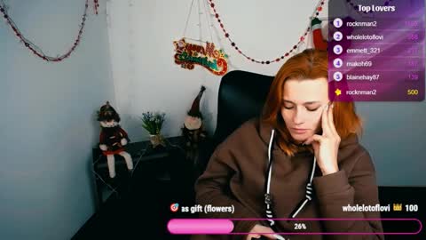 Snapshot of peppymia chatting on 12.14.25 Mia online show from 12.14.25