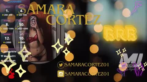 Snapshot of samaracortez chatting on 02.11.25 Sammy online show from 02.11.25