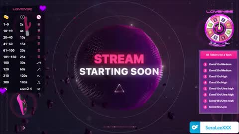 SeraLeeXXX online show from 10.20.25
