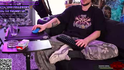 Snapshot of substanc3 chatting on 12.16.25 Im Substanc3 online show from 12.16.25