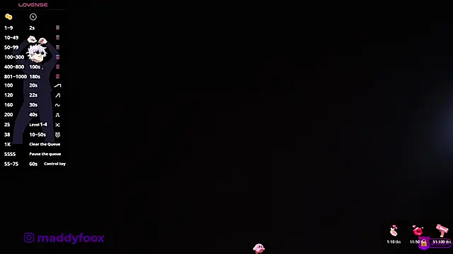 MaddyFooxx online show from 04.24.26