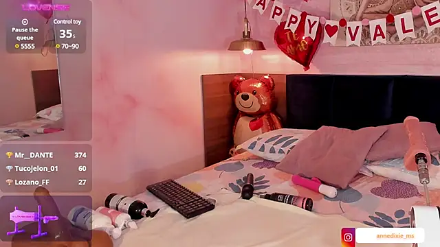 Snapshot of AnneDixie chatting on 02.13.25 AnneDixie online show from 02.13.25