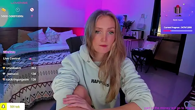 Snapshot of PrincessVS chatting on 01.20.25 PrincessVS online show from 01.20.25