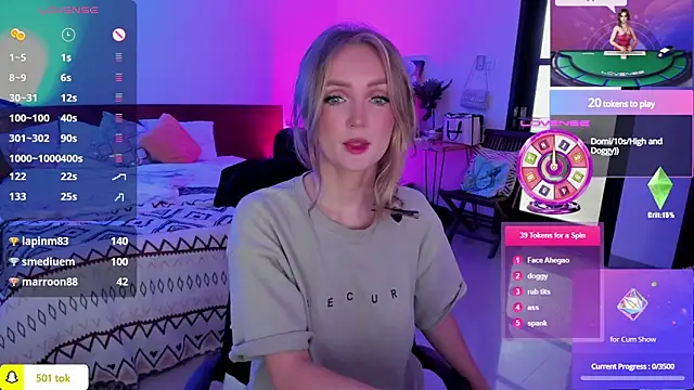 Snapshot of PrincessVS chatting on 02.01.25 PrincessVS online show from 02.01.25