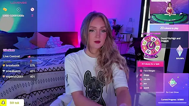 Snapshot of PrincessVS chatting on 02.02.25 PrincessVS online show from 02.02.25