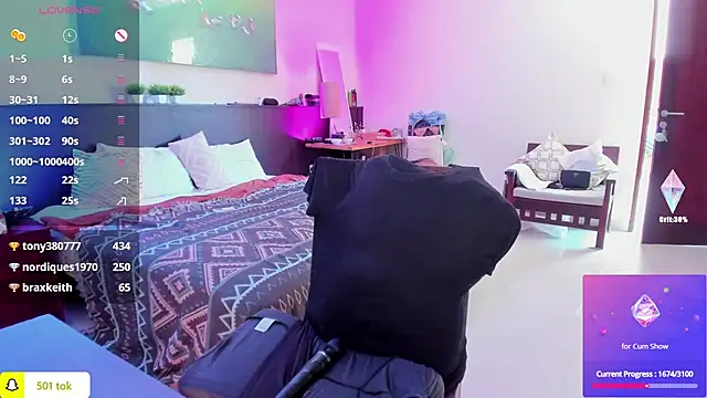 Snapshot of PrincessVS chatting on 02.28.25 PrincessVS online show from 02.28.25