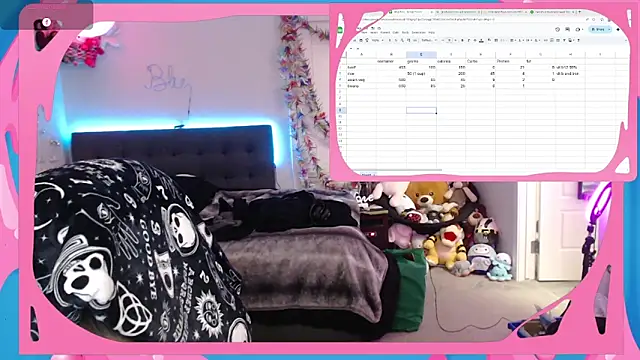 Snapshot of CirqueNoirBlu chatting on 02.06.26 CirqueNoirBlu online show from 02.06.26