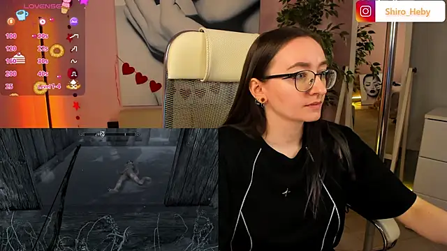 Snapshot of ShiroHeby chatting on 02.16.25 ShiroHeby online show from 02.16.25