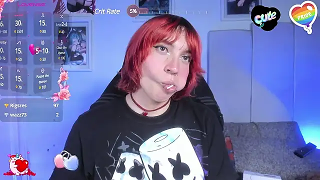 Snapshot of -kisa_ chatting on 02.21.25 -kisa online show from 02.21.25