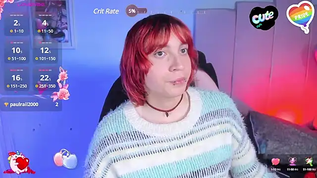 Snapshot of -kisa_ chatting on 02.22.25 -kisa online show from 02.22.25