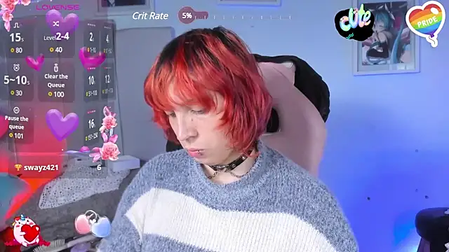 Snapshot of -kisa_ chatting on 02.27.25 -kisa online show from 02.27.25