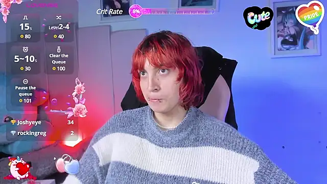 Snapshot of -kisa_ chatting on 02.28.25 -kisa online show from 02.28.25