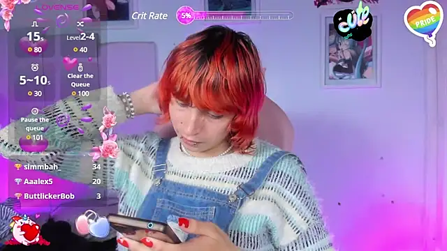 Snapshot of -kisa_ chatting on 03.13.25 -kisa online show from 03.13.25