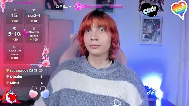 Snapshot of -kisa_ chatting on 03.18.25 -kisa online show from 03.18.25