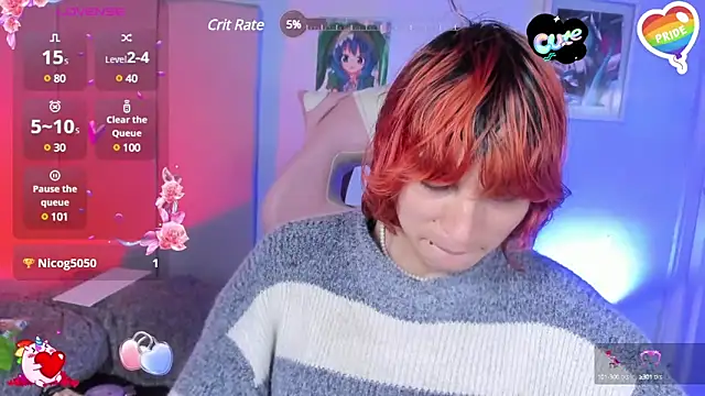 Snapshot of -kisa_ chatting on 03.21.25 -kisa online show from 03.21.25