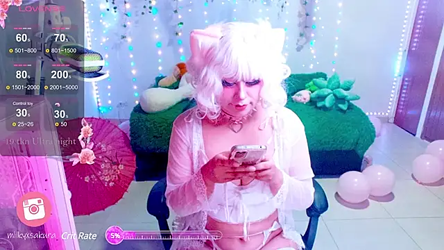 MilkyXSakura online show from 02.14.25