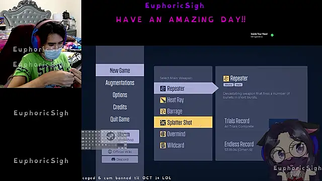EuphoricSigh online show from 07.14.26