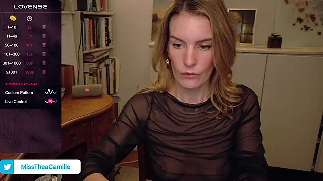 Snapshot of MissTheaCamille chatting on 01.23.25 MissTheaCamille online show from 01.23.25