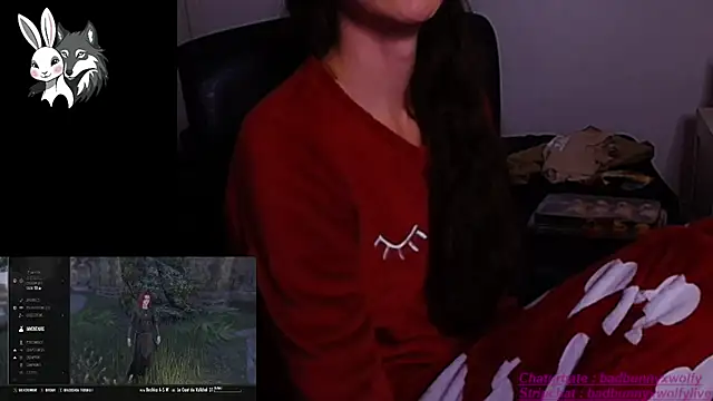 Snapshot of BadBunnyXWolfyLive chatting on 10.15.25 BadBunnyXWolfyLive online show from 10.15.25