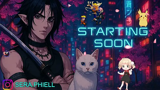 Snapshot of Seraphiell chatting on 10.07.25 Seraphiell online show from 10.07.25