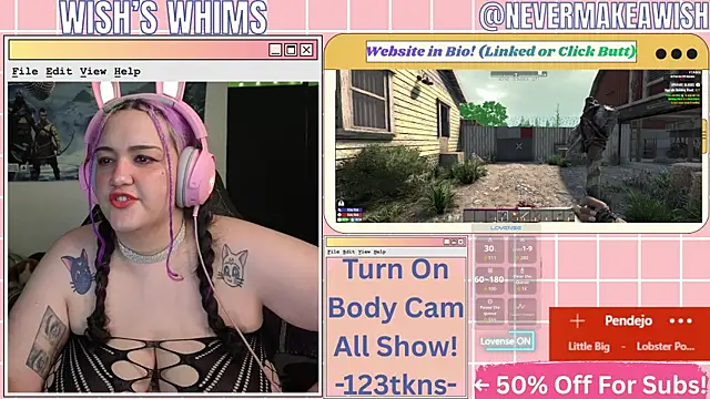 Snapshot of nevermakeawish chatting on 05.14.26 nevermakeawish online show from 05.14.26