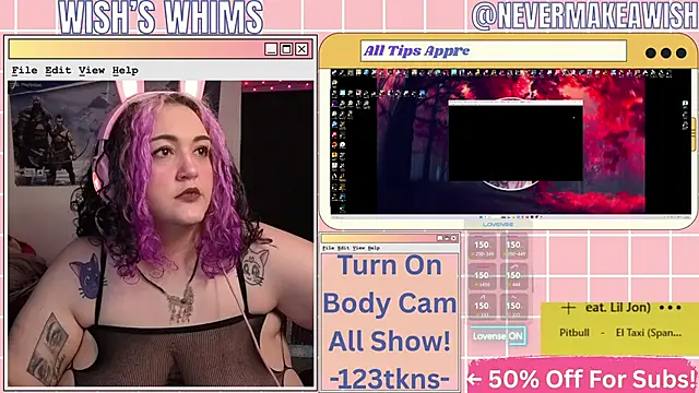 Snapshot of nevermakeawish chatting on 05.17.26 nevermakeawish online show from 05.17.26