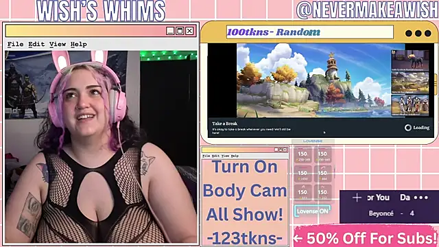 Snapshot of nevermakeawish chatting on 05.19.26 nevermakeawish online show from 05.19.26