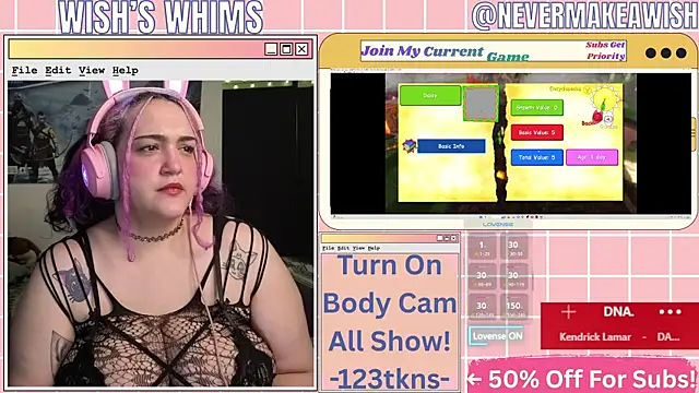Snapshot of nevermakeawish chatting on 05.24.26 nevermakeawish online show from 05.24.26