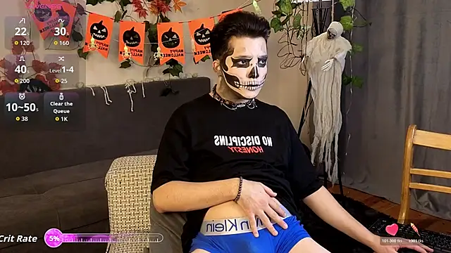 Snapshot of nudetension1 chatting on 10.31.25 nudetension1 online show from 10.31.25