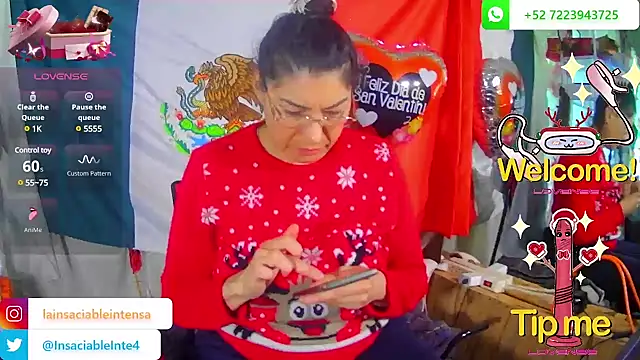 Snapshot of LaInsaciableIntensa chatting on 02.14.25 LaInsaciableIntensa online show from 02.14.25